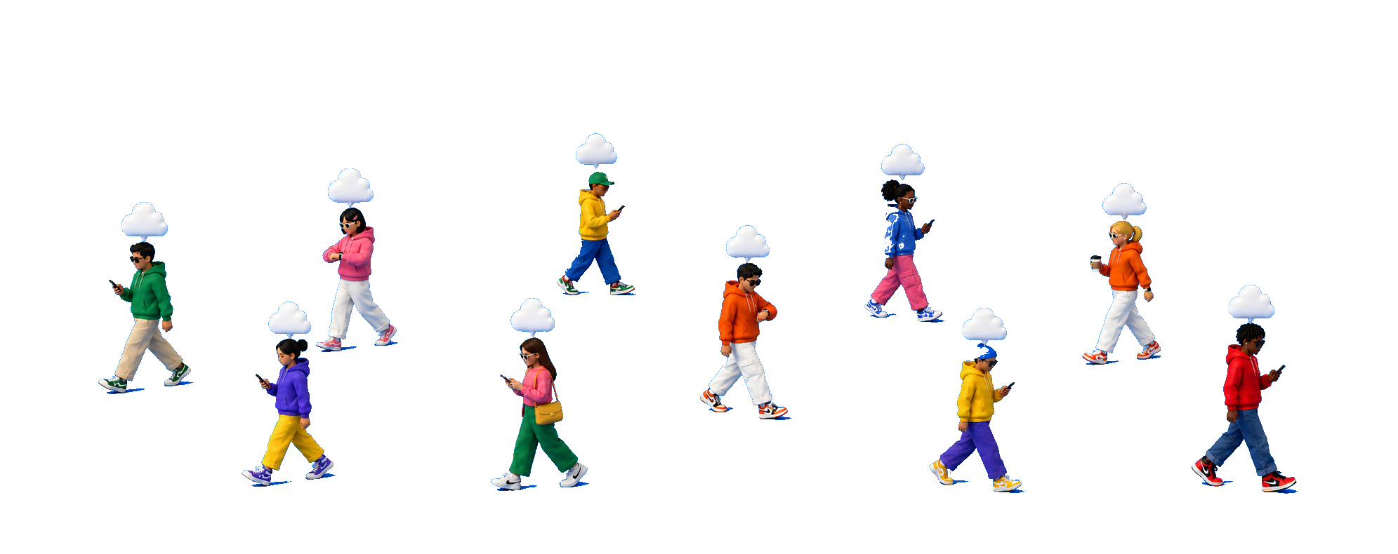 People walking